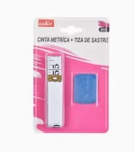 La cinta métrica se utiliza para medir superficies planas y redondeadas, ideal para el kit de costura de sastre. La Tiza sirve para marcar la ropa de sastre