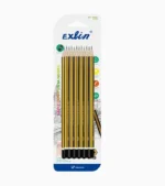 Utensilio para escribir que consiste en una barra delgada y larga generalmente de madera, con una mina cilíndrica fina de grafito. Marca: Exlin.